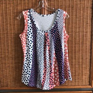 Polka Dot Sleeveless Top